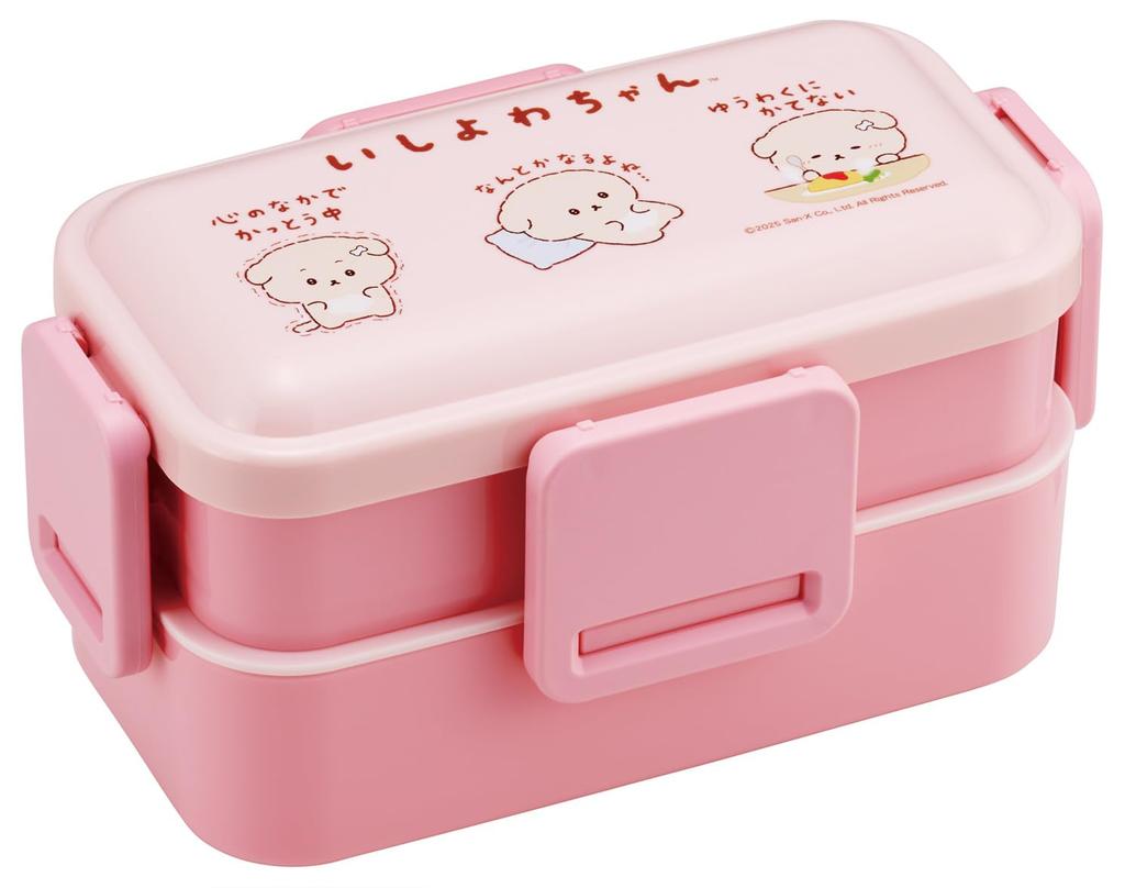 Skater Bento Soft and Dishwasher and Microwave Made In Box, Fluffy, 2-Tier, 600ml, Safe, Japan, Ishiyowa-chan (Girl) Design, PFLW4-A