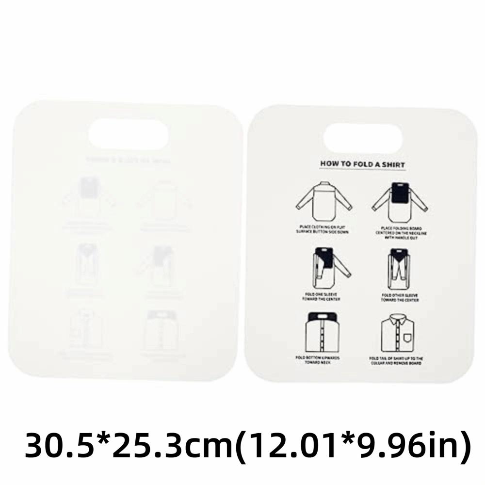 White Quick-Fold Clothes Board PP Cardboard Plastic Tshirt Folding Board Durable Space Saving Shirt Folding Board Home Use