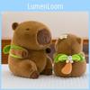 Swimming Capybara With Ring Coconut Tree Plush Toy For Childrens Bedroom Decor