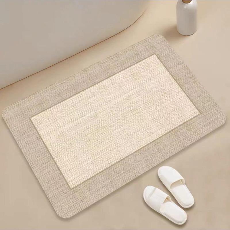 Modern Simple Non-slip Mat Household Bathroom Entrance Suction Mat Simple Line Diatom Mud Mat