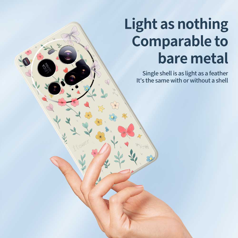 For Xiaomi 15 Ultra Case Floral Bow Pattern Printing Straight Edge TPU Phone Back Cover