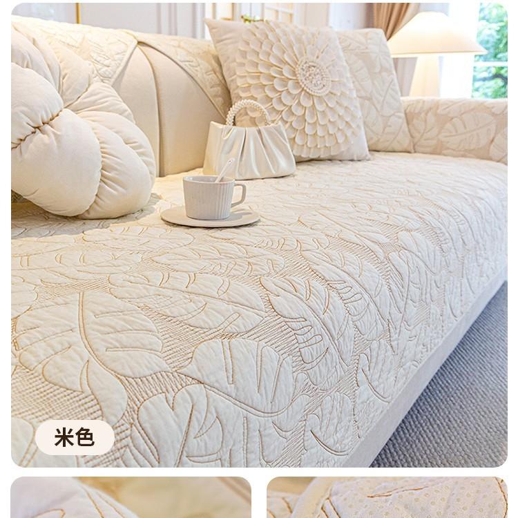 Pure Cotton Sofa Cushion, Cotton Fabric, Universal In All Seasons, Non-Slip Seat Cushion, Light Luxury Sofa Cover, New Cover