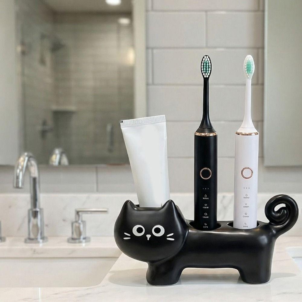 Waterproof Cartoon Cat Toothbrush Base Cute Electric Toothbrush Holder Home Use