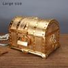 Pirate Jewelry Box Large Vintage Chinese Wedding Celebration Pearl Treasure Box Alloy Handmade Jewelry Storage Box with Lock