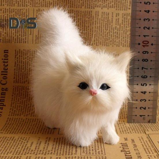 Имитация кошачьего орнамента, реалистичная плюшевая игрушка кошечка, искусственный мех, модель животных, пушистая кукла для кошек, подарок для детей, любителей кошек