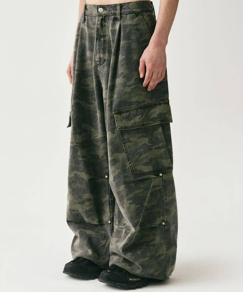 AVANDRESS Side Big Cargo Pants Cotton Black (B Type)
