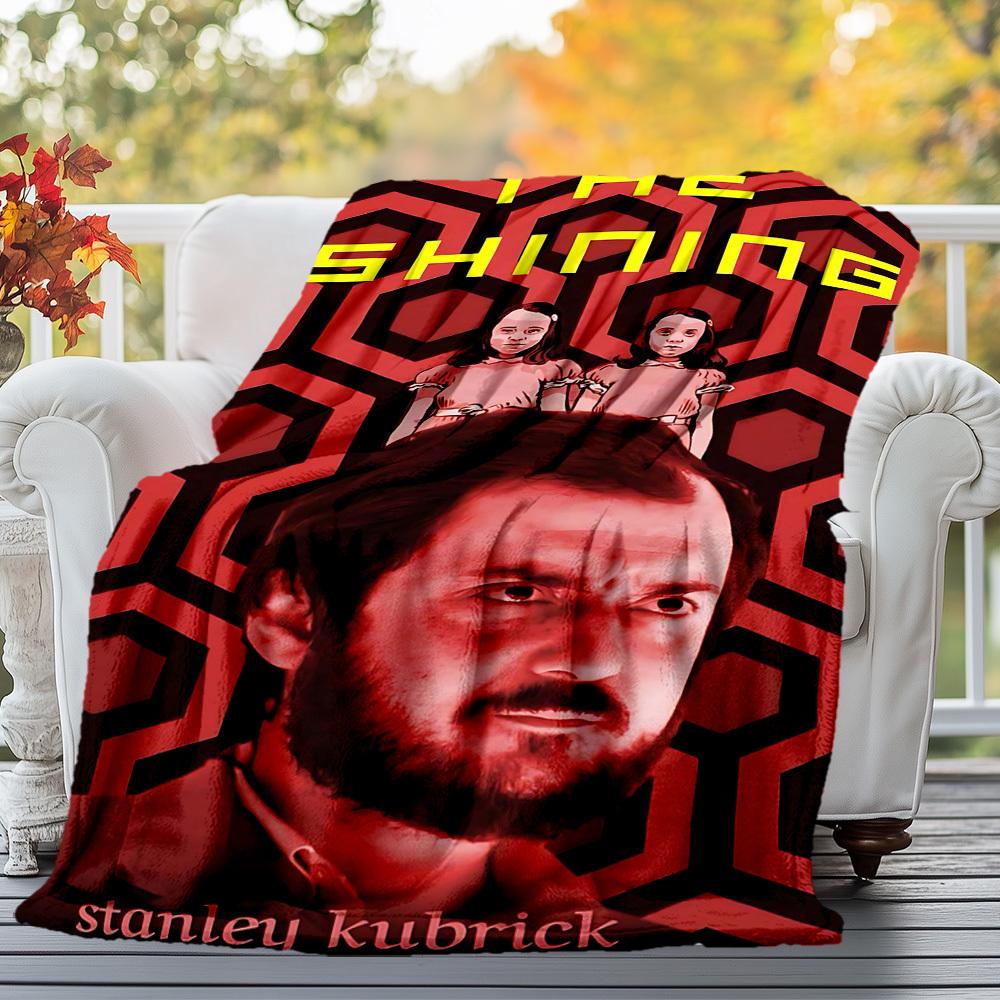 1pc shining stanley kubrickOutdoor Flannel Blanket Soft Plush Decor for Picnics, camping,Bedroom, Playroom, or Lunch Break, Perfect Gift