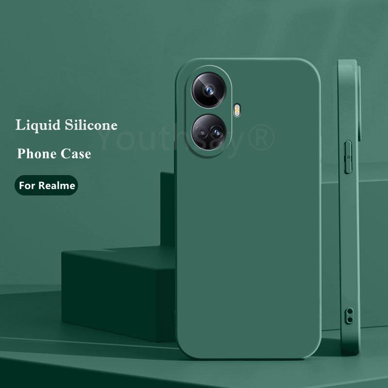 Для Realme C55 Чехол Realme C55 Shell Funda Soft TPU Оригинальный жидкий силиконовый чехол-накладка Realme C55
