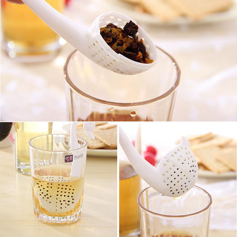 1PC Tea Strainer Colander Swan Shape Herb Teaspoon Infuser Filter MIT