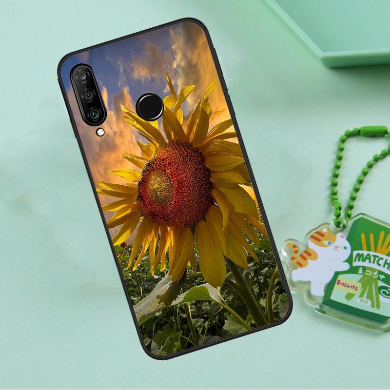 Красивый Желтый Подсолнух Для Huawei Nova 12i 12s 7i 8i 11i 9 10 SE Y90 Y60 Y70 Y72 Y61 Y91 P30 P40 Lite P60 Pro Чехол