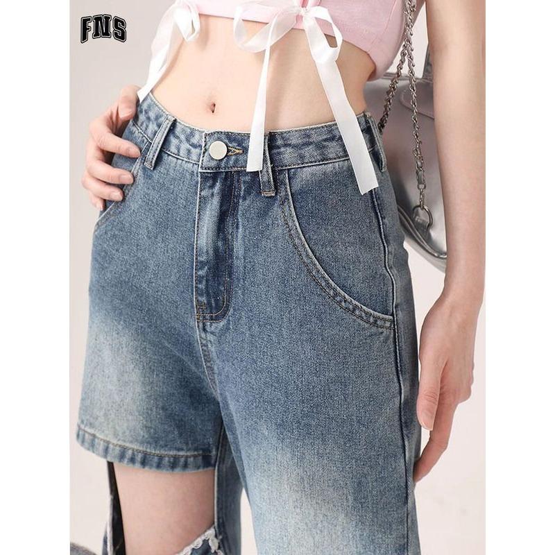 Женские джинсы Y2k Bow Jeans Baggy Harajuku Trashy Hollow Out Oversize Denim Брюки Эстетические джинсовые брюки Винтажная одежда