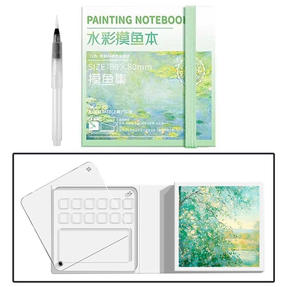 Mini Watercolor Paint Palette Set Acrylic Travel Painting Tray Kit Empty Paint Box Travel