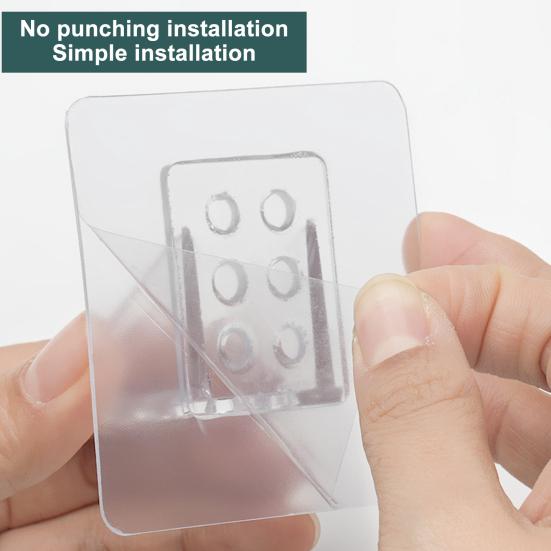 4Pcs Self Adhesive Shelf Support Punch Free Shelf Pegs Strong Load-bearing Easy Installation Cabinet Bookshelf Shelf Support