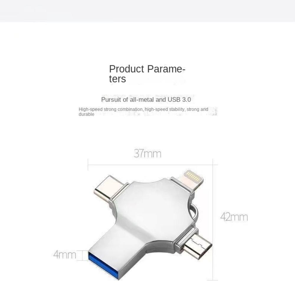 USB3.0 Высокоскоростной U-диск, двойного назначения для мобильного телефона и компьютера, Apple, Micro, Type-C Многофункциональный «четыре в одном»