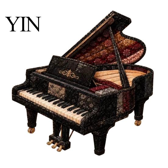 DIY Kits for Weekend Activities Patchwork Music Instrument Kit, Fabric Sewing Set with Pre-cut Craft Projects Families And Tools, Piano Violin