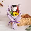 Woven Doctoral Bear Bouquet Plush Bear Crochet Flowers Bouquet  Birthday Party