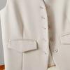 Women Business Vest V Neck Sleeveless Solid Color Single-breasted Business Commute Style Cardigan Suit Coat