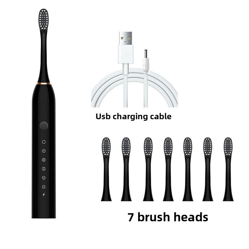 Электрическая зубная щетка для взрослых и детей, универсальная перезаряжаемая звуковая автоматическая зубная щетка с мягкой щетиной для пар