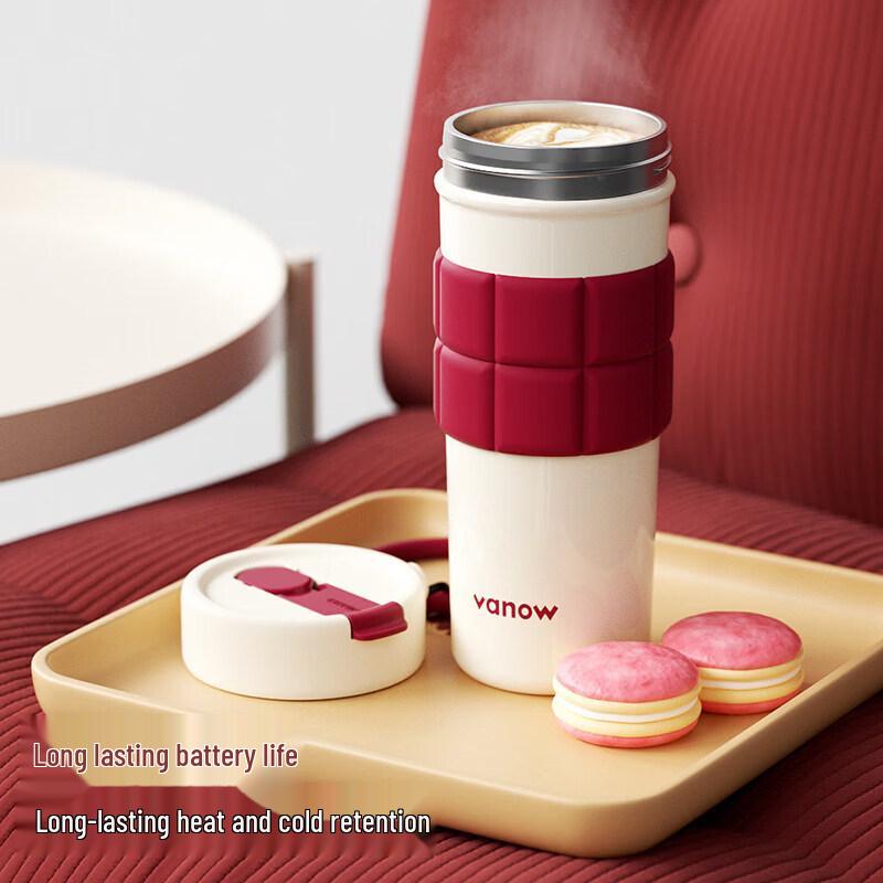 Изолированная дорожная кружка Vanow с керамическим покрытием и соломинкой