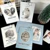 10Pcs INS Fresh Winter Snow Folding Card Back Korean Kpop Idol 3-inch Photocard DIY Packing Fixed Cardboard Girls Cute Packaging