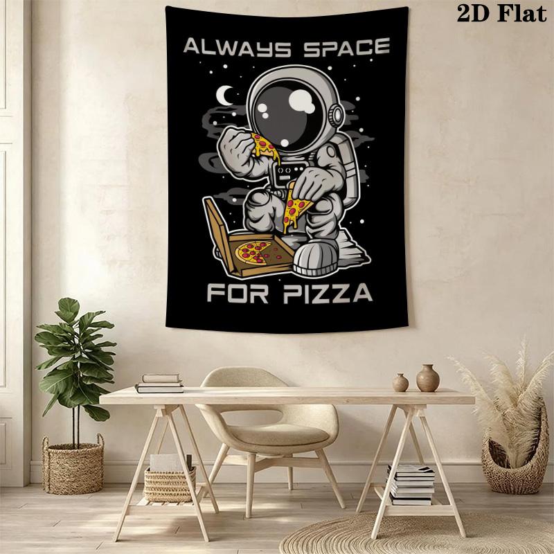 Astronaut and pizza Pattern Home Decor Tapestry, Wall Hanging, Decorative RV Wall Cloth.SGT0917570
