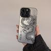 For iPhone 12 Pro Max Case Chinese Dragon Laser Pattern Anti-scratch Back Cover