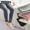 Леггинсы для девочек, детские весенне-осенние тонкие корейские укороченные брюки с кроликом, эластичные брюки, верхняя и внутренняя одежда для малышей