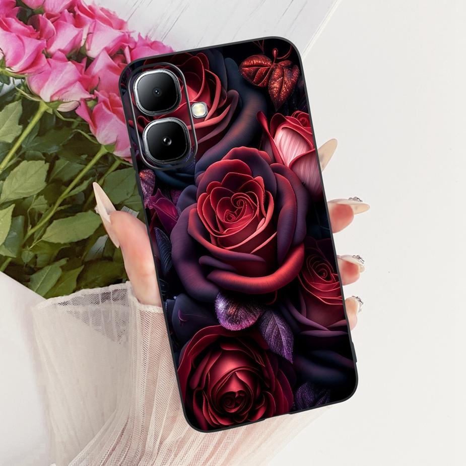 For Infinix Smart 20 Case X6840 X6840B Luxury Flowers Butterfly Painted Phone Cover Case For Infinix Smart 20 Smart20 Soft Shell