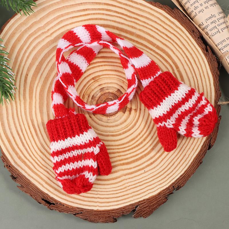 1/12 кукольный домик ручной работы мини вязаный шарф перчатки кукольный домик рождественские украшения одежда для кукол нарядные аксессуары