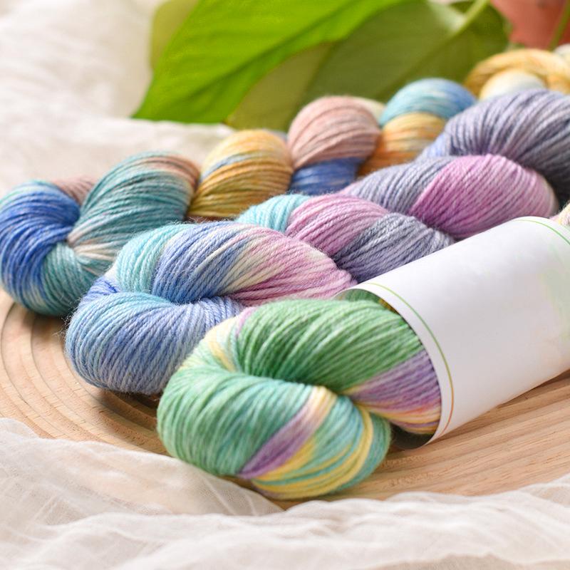Набор меланжевой пряжи 100 г Artisan Чанки мотки шерсти ручной окраски
