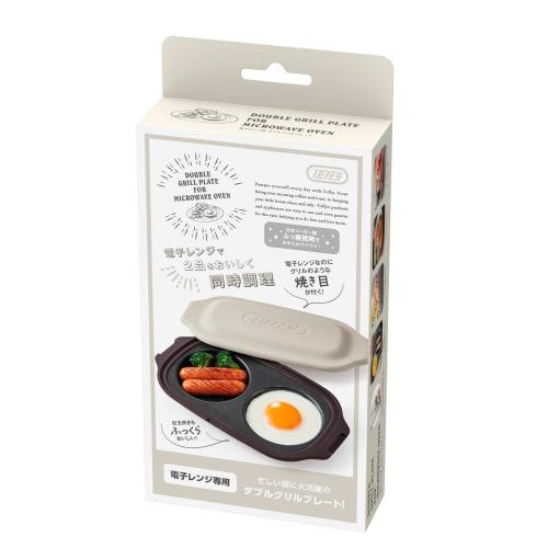 Toffy Microwave Double Grill Plate K-MW5, Simply Place in Microwave, Cooks Two Dishes Simultaneously, Time-Saving, Includes Recipe Book, Non-stick Coa