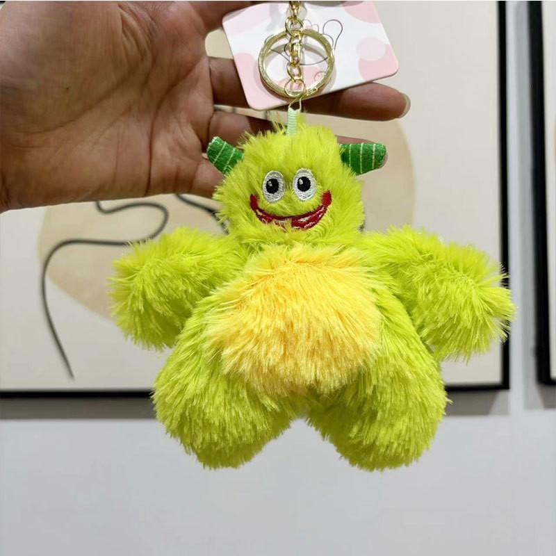 Adorable Long-haired Yeti Plush Keychain Cute Monster Doll Bag Charm For Kids