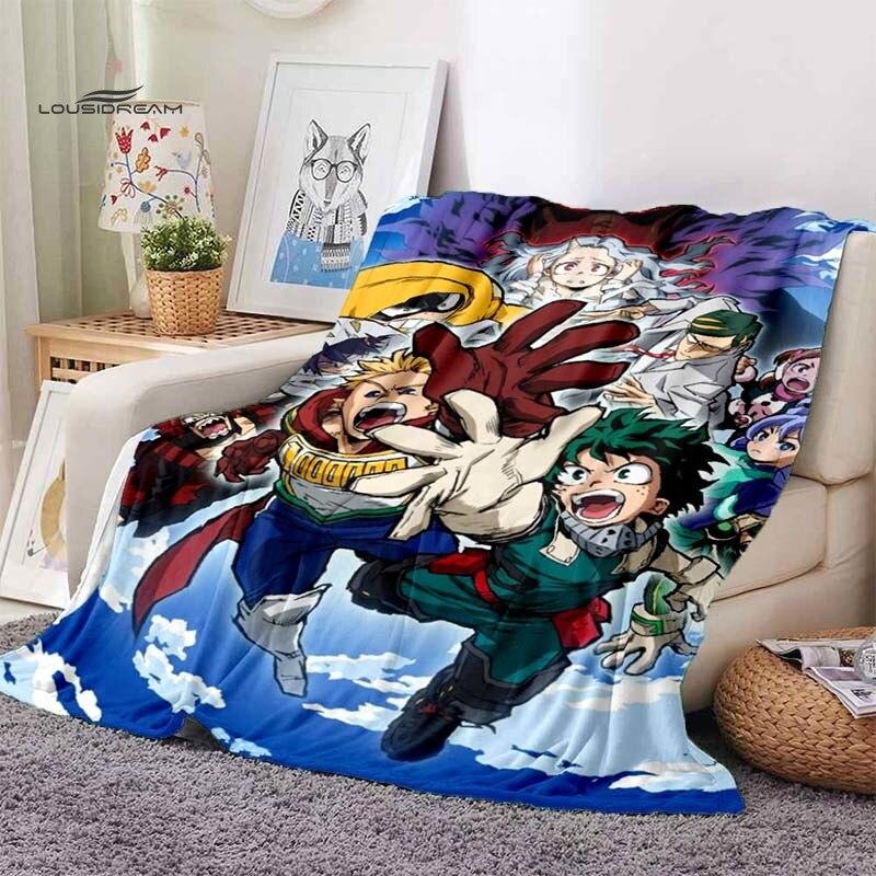 My Hero Academia Movie Design Blankets for Beds Home Travel Adult Flannel Blanket for Couch Bed Living Room Sofa Child Keep Warm