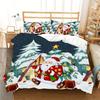Трехкомпонентный пододеяльник Рождественская серия 3D цифровая печать Постельное белье