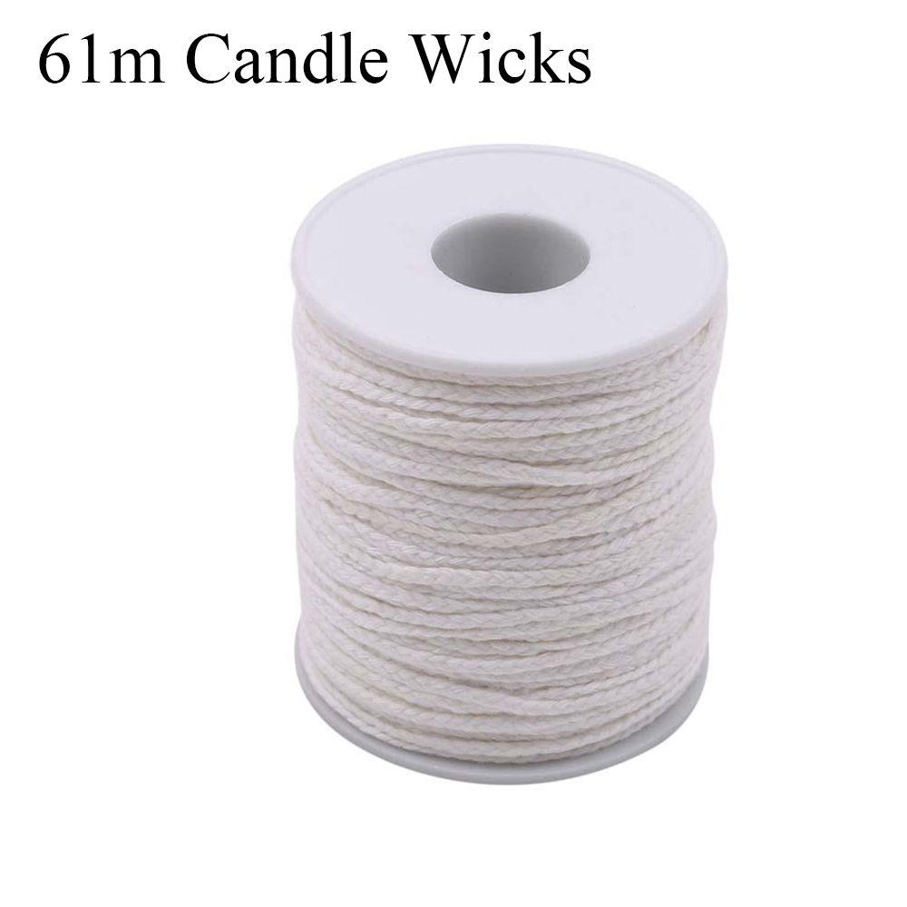 Party Oil Lamps Making Supplies Candlestick Sustainer Tabs Cotton Wick Wax Candle Core Square Braid