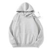 Unisex Long Sleeve Hooded Sweatshirt 350g Cotton Silk Blend Drop Shoulder Women's Blank Edition