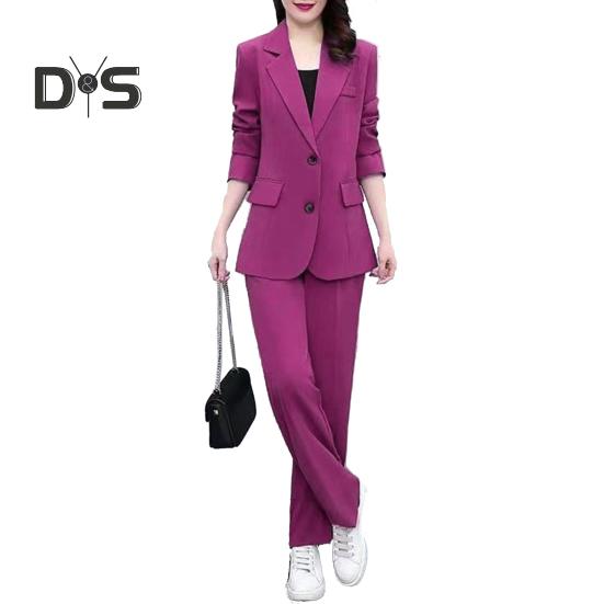 2 шт./компл., женское пальто, брюки, костюм, формальный деловой стиль, кардиган с отворотом и пуговицами, с длинным рукавом, прямая, широкая, плюс размер, куртка для поездок на работу, брюки