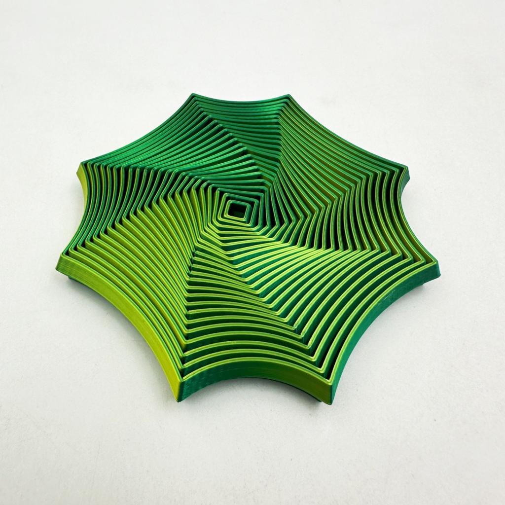 3D-печатная игрушка-антистресс Визуальная иллюзия Восьмиугольные вращающиеся спиральные украшения Снятие стресса Настольная игрушка для взрослых Аутизм Сенсорные игрушки