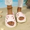 Fashion 2025 Summer Women's Mixed Colors Round Toe Platform Beach Slippers Light Weight Casual Sandals for Outdoor Casual Slippers Women