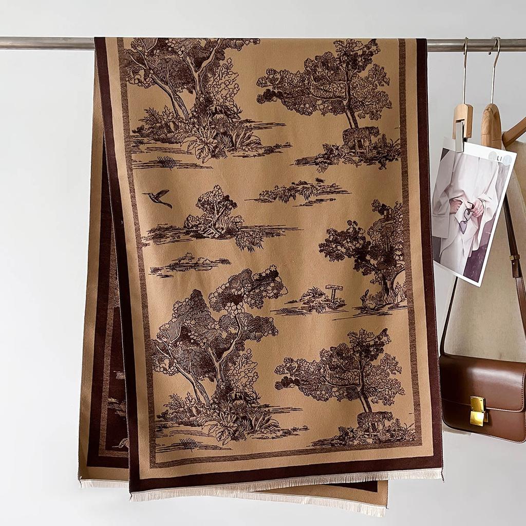 Роскошный кашемировый шарф для женщин, шали, накидки, пашмиан, зимнее теплое женское одеяло Bufanda с фирменным принтом