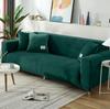 Couch Cover 4-Seater Sofa, Green Velvet