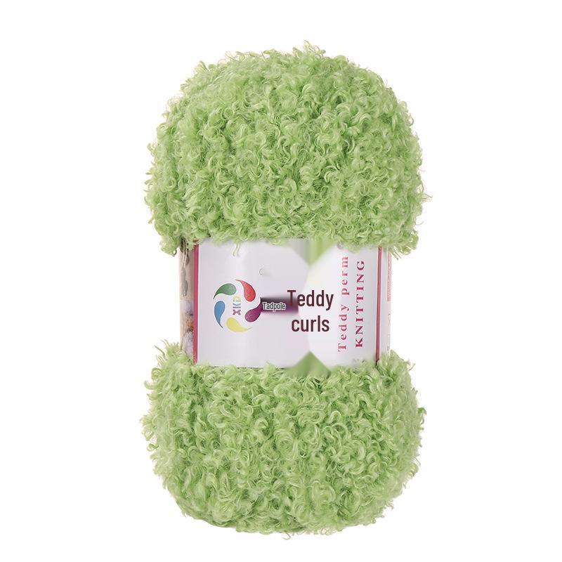 Плюшевая пряжа Teddy Curl из искусственного меха для DIY-волос кукол и объемного шарфа или шапки