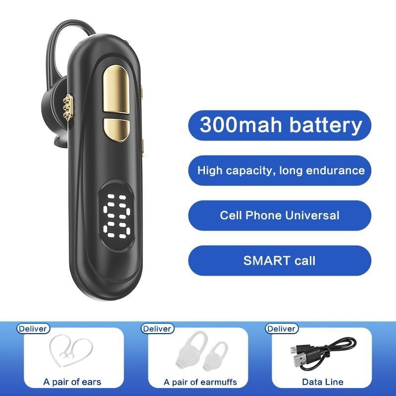 Беспроводная гарнитура Наушники с одним подвесным ухом L19 Светодиодный цифровой дисплей Bluetooth-наушники Стерео кнопка объемного звучания Наушники-вкладыши для телефонов