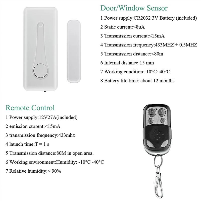 Комплекты системы сигнализации для умного дома с Wi-Fi и GSM Tuya 433 МГц Беспроводная безопасность Домашняя сигнализация Управление приложением Smart Life PIR Датчик движения