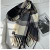 Клетчатый шарф Женский Осенне-зимний Новый Длинный Студенческий Парный Шаль Теплый Утолщенный Шарф с Бахромой