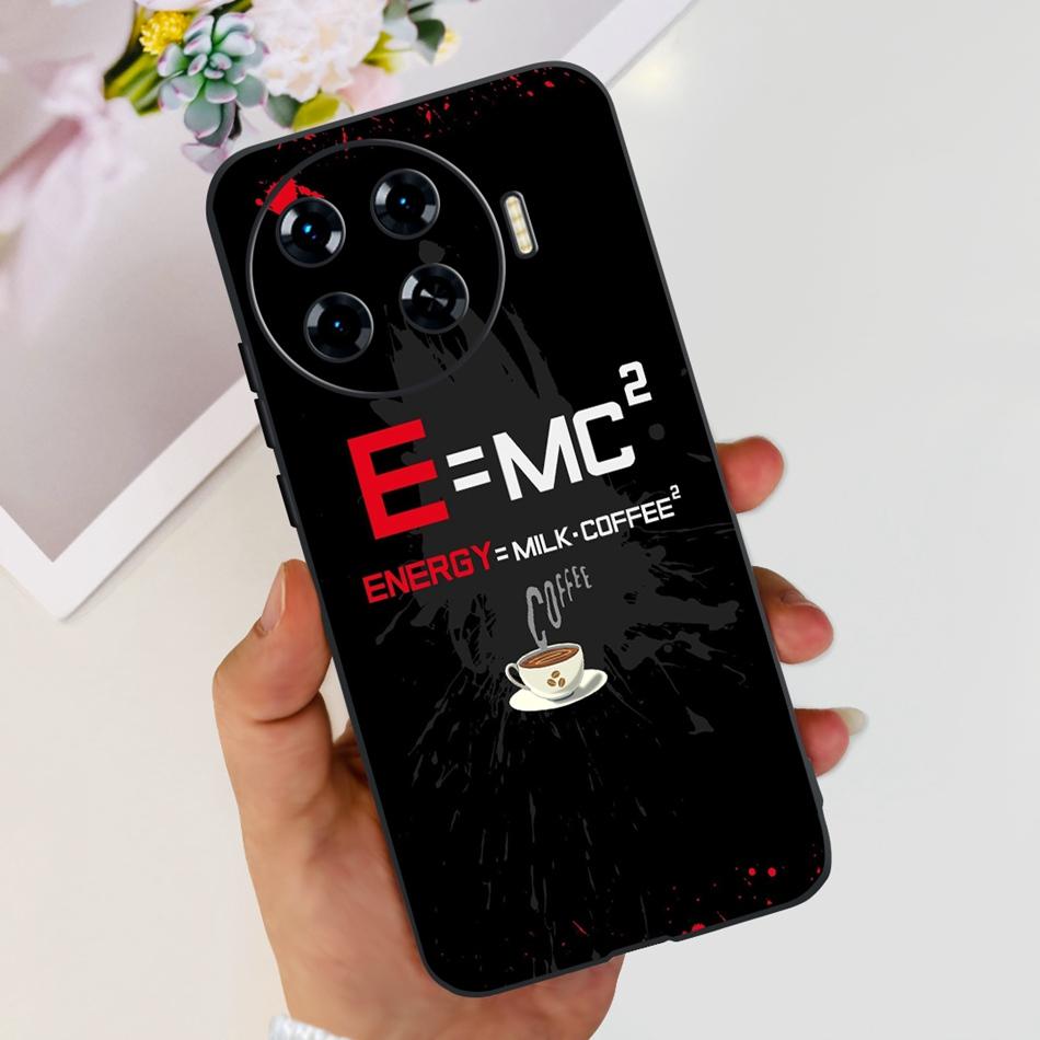 Чехол для телефона Tecno Spark 20 Pro Plus Spark 20 Pro+ KJ7 Модный Крутой Узор Черный Силикон Мягкая Задняя Крышка Чехлы