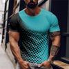 Minimalist Polka Dot Pattern 3D Digital Printed Men's Round Neck Short Sleeved T-shirt