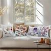 Luxe Embroidered Floral Pillowcase: Sophisticated Textured Cushion Cover For Elegant Home Sofa Decor
