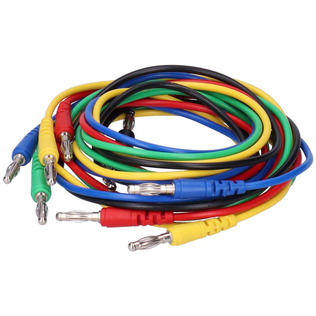 Набор тестовых кабелей с разъемами типа «банан» 4 мм, 1 метр, электрический тестовый провод с зажимом «крокодил» и щупом