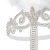 Flapper Headband 1920S Headpiece 20S Theme Headwrap Dress Up Feather Rhinestone